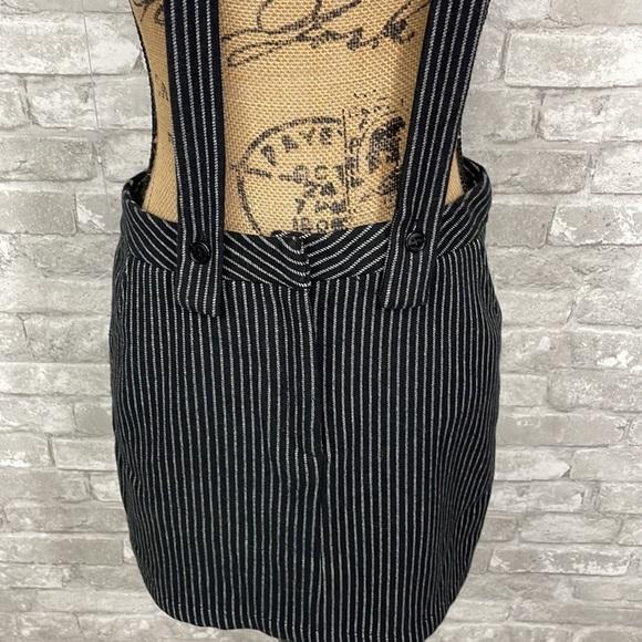 Sweet Pot Striped Overall Skirt Jumper - Picture 2 of 10